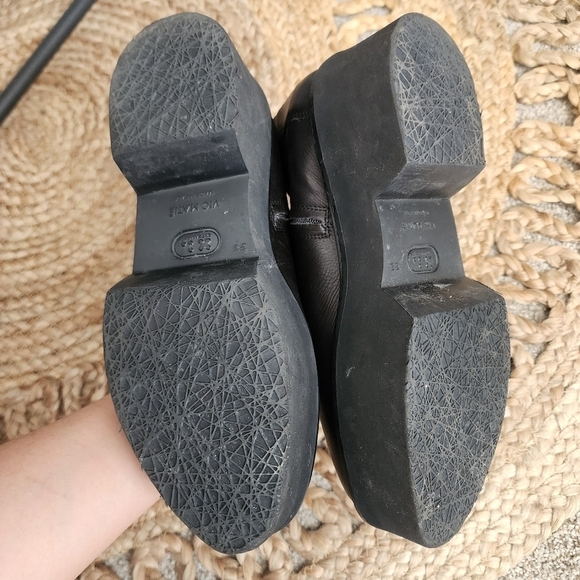 Vic Matie Black Leather Platform Ankle Boots Grunge Punk Boho Goth Designer 38 - Picture 9 of 10